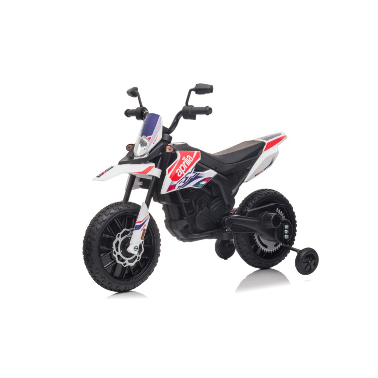 Elektrická motorka Aprilia RX - biela